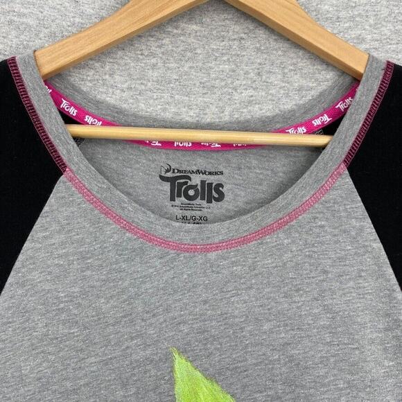 Dream Works Trolls Nightgown Womens Large XL Gray Sleep Shirt Be Unique Movie - Picture 4 of 13